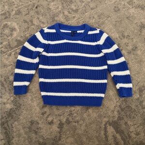 Janie and Jack Royal Blue and White Stripe Sweater
